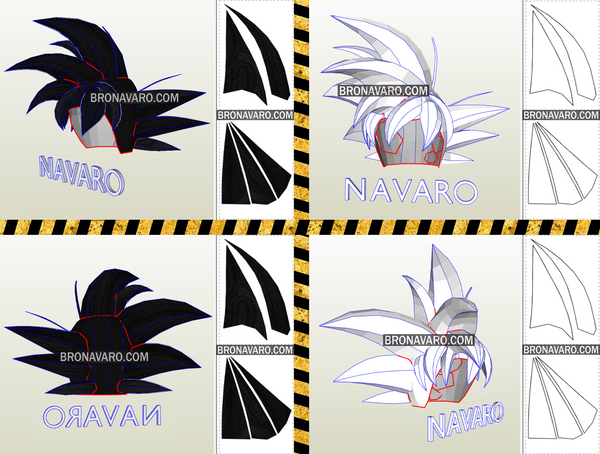 Load image into Gallery viewer, DIY Anime Hair Cosplay Pattern