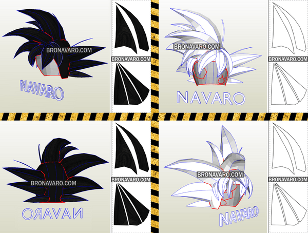 Load image into Gallery viewer, DIY Anime Hair Cosplay Pattern