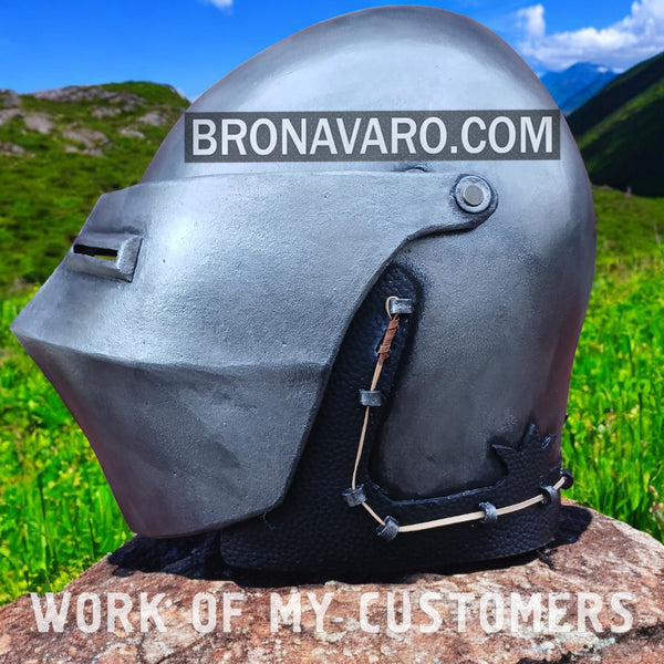 Load image into Gallery viewer, Bascinet Helmet Cosplay Template