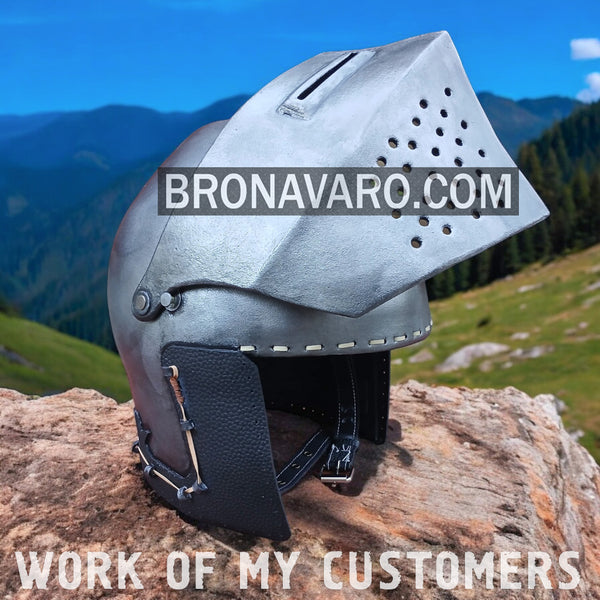 Load image into Gallery viewer, Bascinet Larp Helmet Template