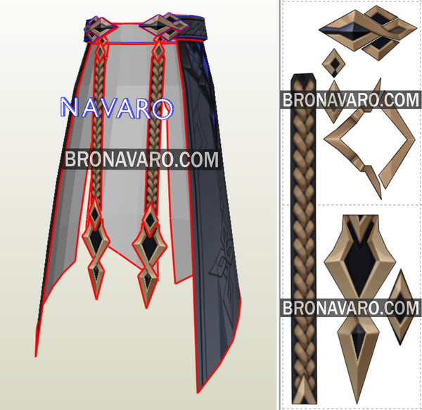 Load image into Gallery viewer, Capitano Costume DIY Template