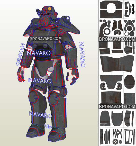 Load image into Gallery viewer, Fallout Armor Eva Foam Template