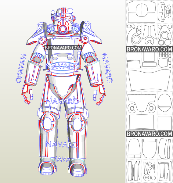 Load image into Gallery viewer, Fallout Armor Pepakura