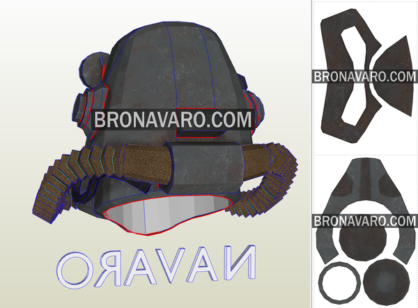 Load image into Gallery viewer, Fallout T45 Helmet Cosplay Template