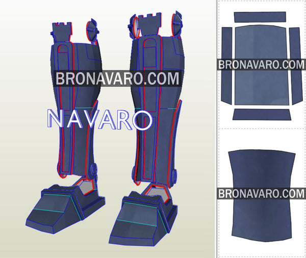Load image into Gallery viewer, Female Robocop Foam Armor Templates