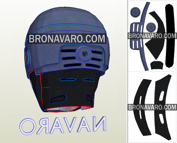 Load image into Gallery viewer, Female Robocop Helmet Cosplay Pattern