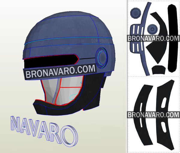 Load image into Gallery viewer, Female Robocop Helmet Eva Foam Template