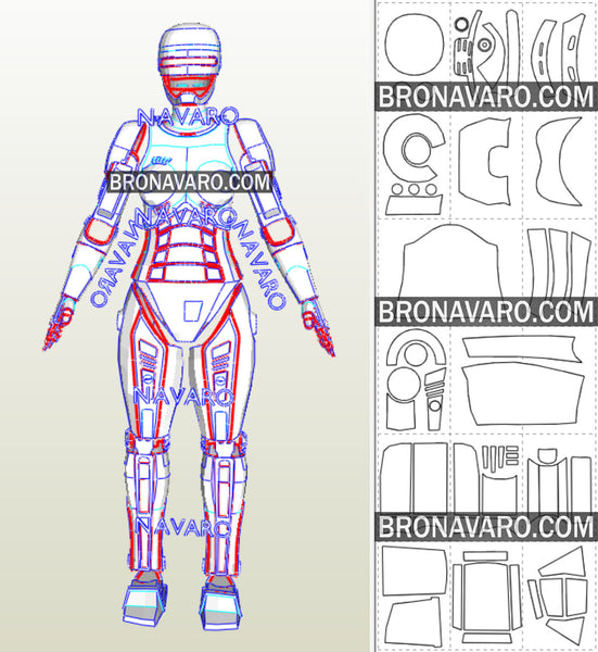 Load image into Gallery viewer, Female Robocop Armor Pepakura