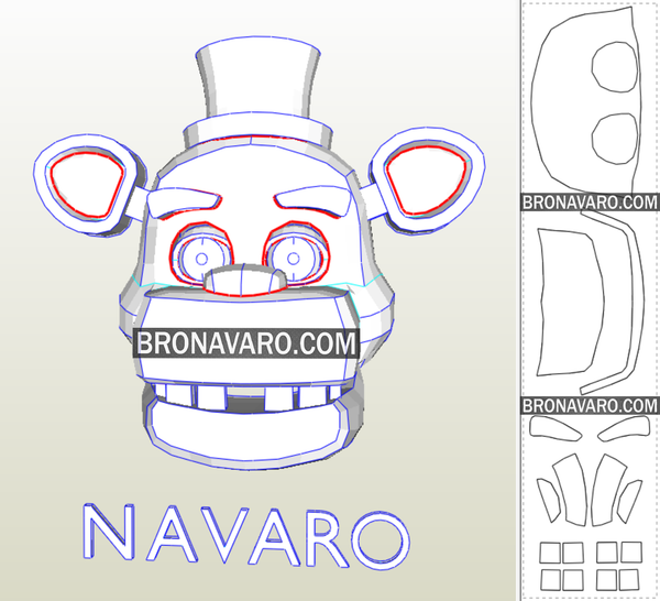 Load image into Gallery viewer, Freddy Fazbear Head Pepakura