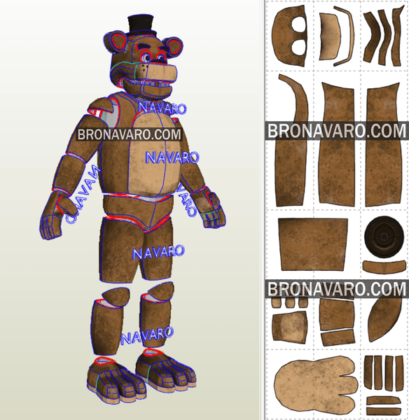 Load image into Gallery viewer, Freddy Fazbear Eva Foam Templates