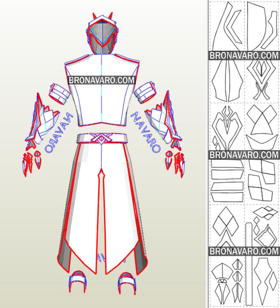 Load image into Gallery viewer, Genshin Impact Capitano Armor PDO