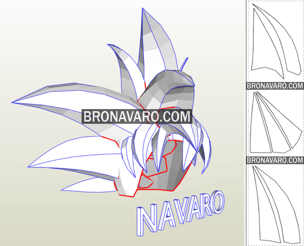 Load image into Gallery viewer, Goku Wig Hair Pepakura