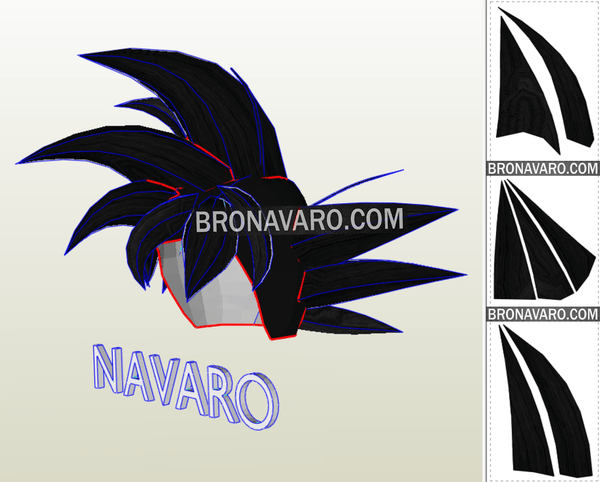 Load image into Gallery viewer, Goku Saiyan Hair Pepakura