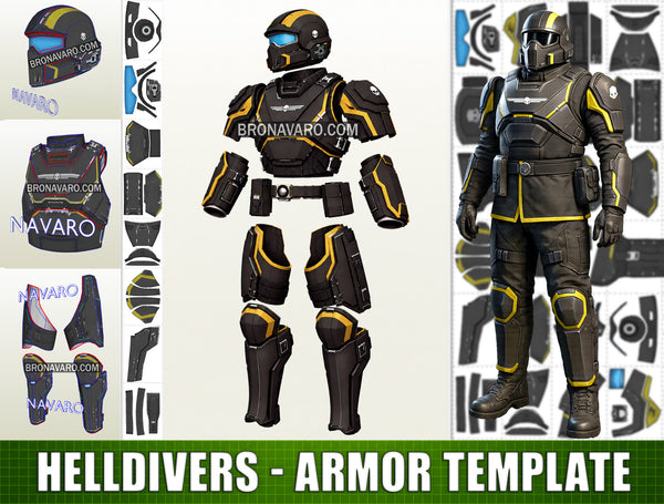 Load image into Gallery viewer, Helldivers Armor Pepakura Eva Foam Pattern