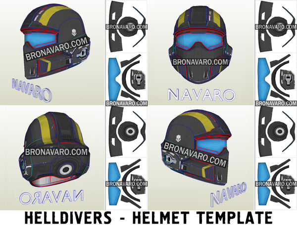 Load image into Gallery viewer, Helldivers Tactical Helmet Foam Template