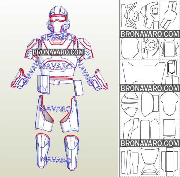 Load image into Gallery viewer, Helldivers 2 Armor Pepakura Templates