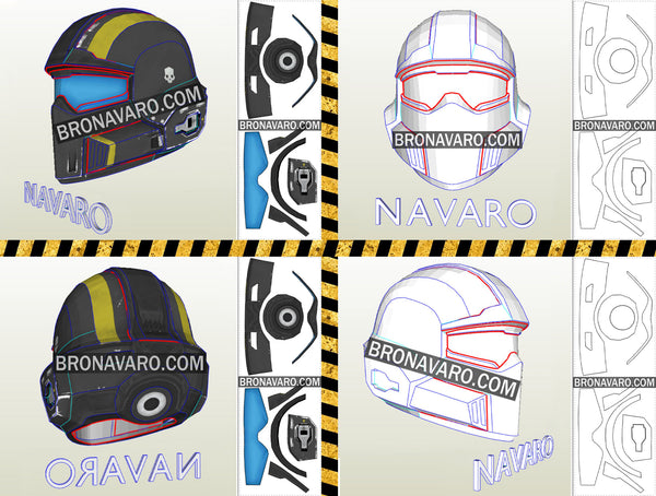 Load image into Gallery viewer, Helldivers Cosplay Helmet Printable Template