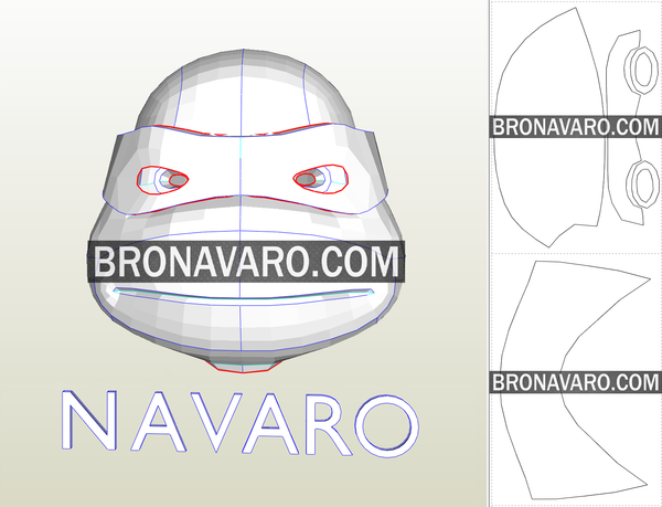 Load image into Gallery viewer, Ninja Turtles Head Pepakura Templates