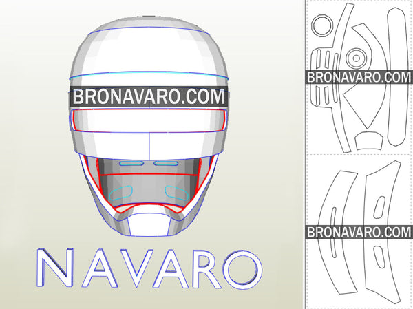 Load image into Gallery viewer, Female Robocop Helmet Pepakura