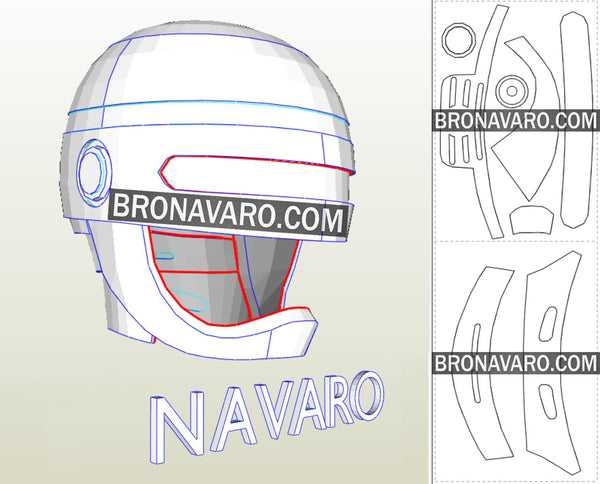 Load image into Gallery viewer, Robocop Female Version Helmet Pepakura