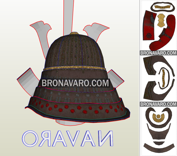 Load image into Gallery viewer, Samurai Cosplay Template