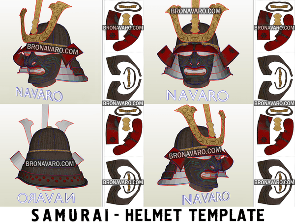 Load image into Gallery viewer, Samurai Helmet Eva Foam Template