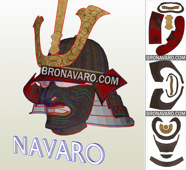 Load image into Gallery viewer, Samurai Helmet Foam Template