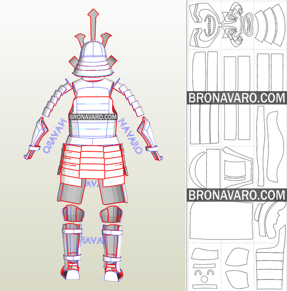 Load image into Gallery viewer, Samurai Shogun Pepakura
