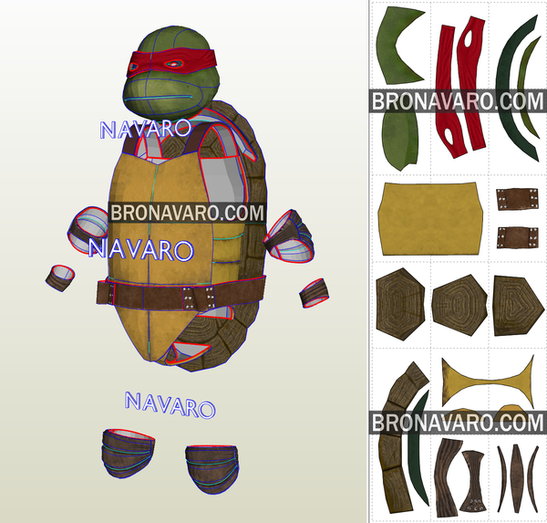 Load image into Gallery viewer, TMNT Cosplay Eva Foam Template
