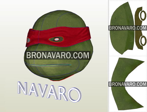 Load image into Gallery viewer, TMNT Turtle Head Foam Templates