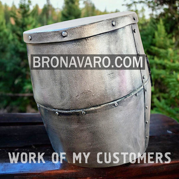 Load image into Gallery viewer, Templar Crusader Helmet Eva Foam Template