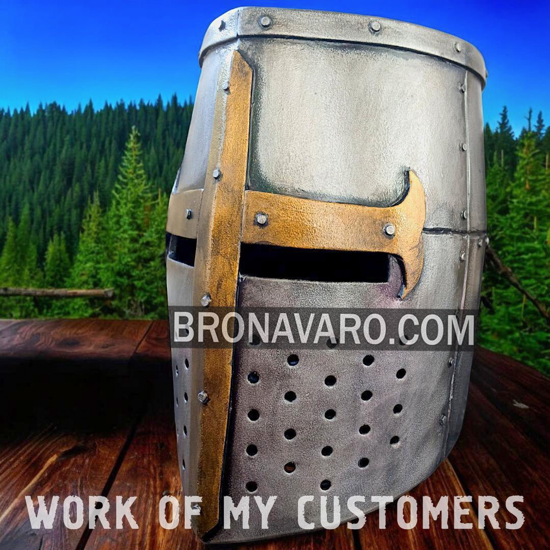 TEMPLAR HELMET Printable Template PDF / PDO - Knight Helmet Template