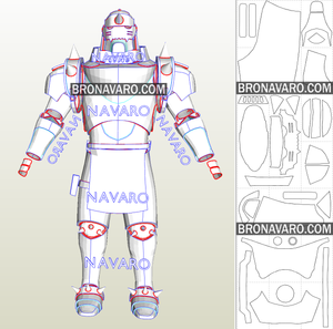 Alphonse Elric Armor Pepakura Template