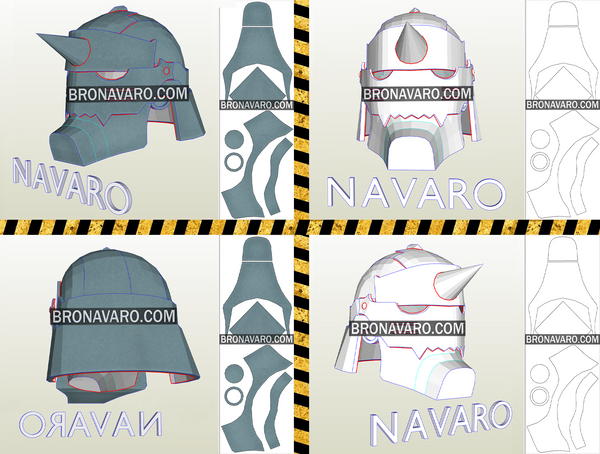 Load image into Gallery viewer, Alphonse Elric Helmet Foam Template