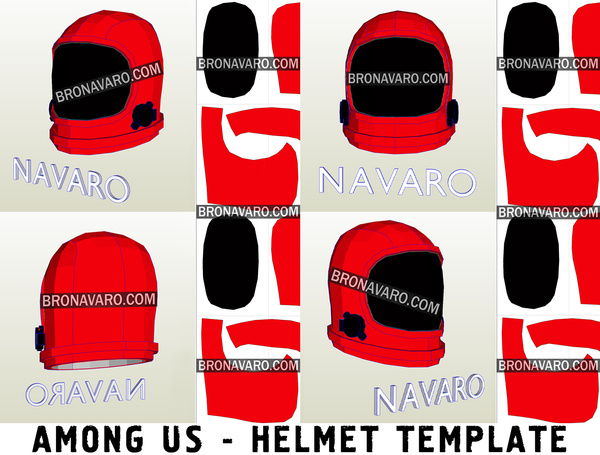 Load image into Gallery viewer, Among Us Helmet Eva Foam Template