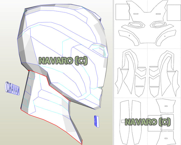 Load image into Gallery viewer, iron woman helmet template
