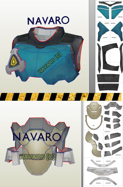 Load image into Gallery viewer, BAPTISTE Armor (Foam Template) - Overwatch Baptiste Cosplay Templates - Overwatch Baptiste Pepakura - Baptiste Armor Pattern