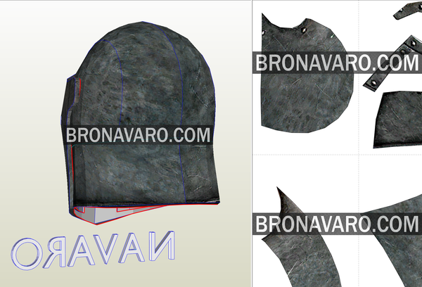 Load image into Gallery viewer, Barbuta Warden Helmet pattern