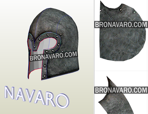 Barbuta helmet eva foam template