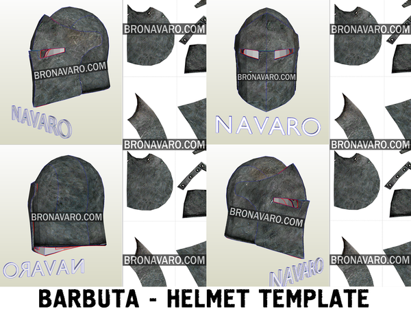 Load image into Gallery viewer, Warden Barbuta helmet pepakura
