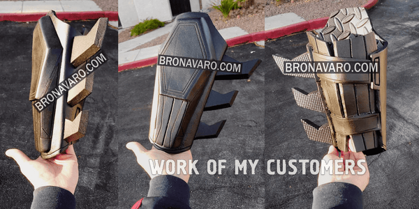 Load image into Gallery viewer, Batman Arkham Origins Bracer Foam Pattern