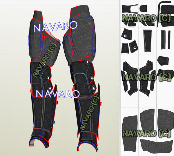 Load image into Gallery viewer, batman shin guards foam template