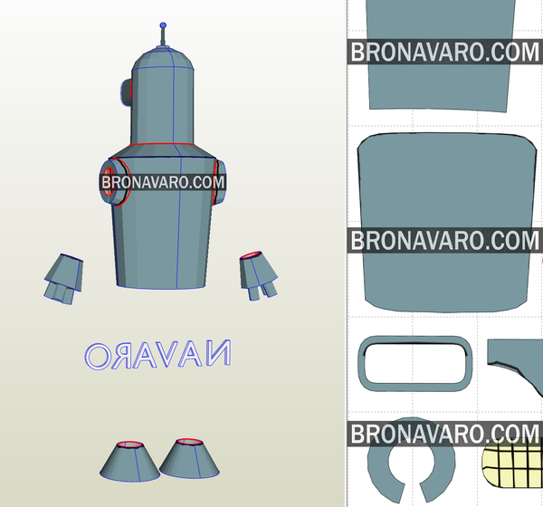 Load image into Gallery viewer, Bender Futurama Cosplay Pattern