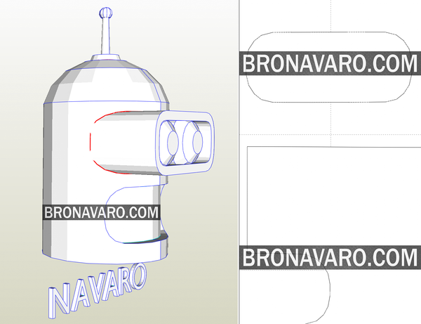 Load image into Gallery viewer, Bender Robot Helmet Cosplay Template