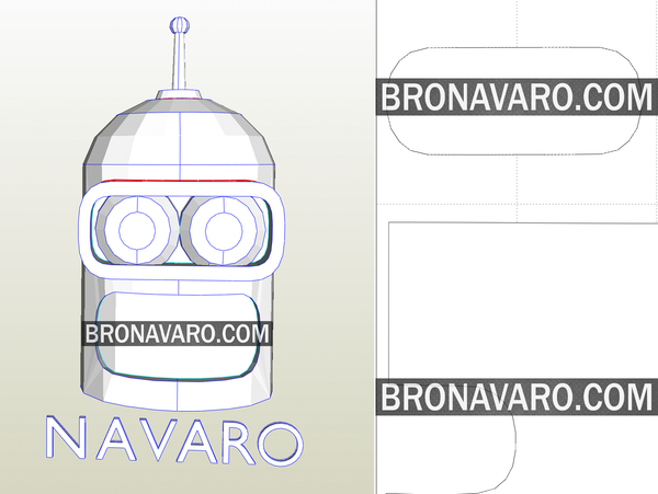Load image into Gallery viewer, Futurama Bender Helmet Pepakura