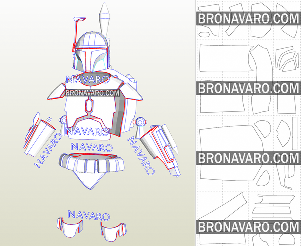 Load image into Gallery viewer, Boba Fett Armor Pdo
