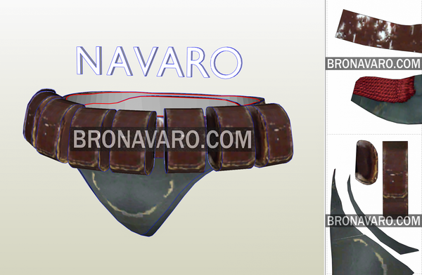 Load image into Gallery viewer, Boba Fett Cosplay Belt Pattern
