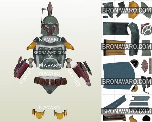 Load image into Gallery viewer, Boba Fett Armor Eva Foam Pattern