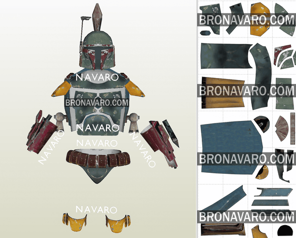 Load image into Gallery viewer, Boba Fett Armor Eva Foam Pattern