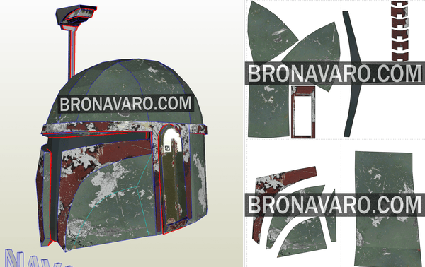 Load image into Gallery viewer, boba fett helmet pepakura